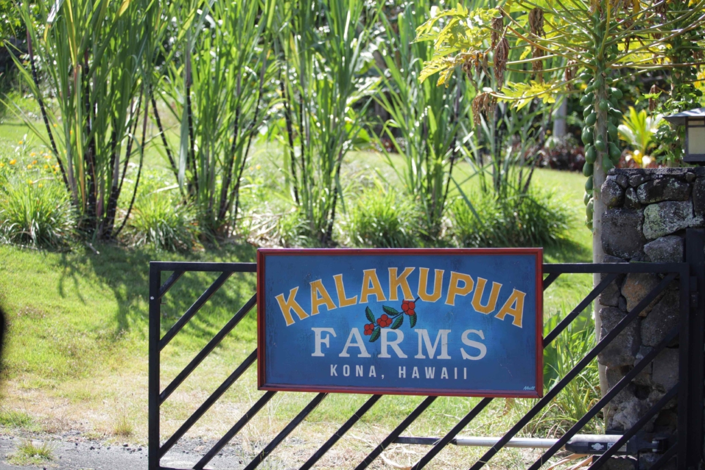 Entrance-Gate-Signage-at-Kalakupua-Farms-in-Kona
