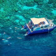Fairwinds Boat Detail At Kealakekua Aerial Snorkelers Big Island